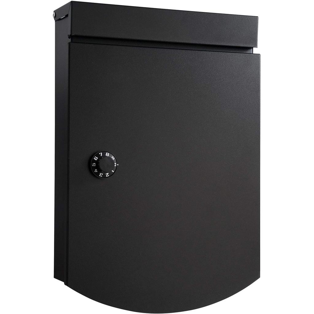 Kabapost Dial Black Mailbox, Wall-Mounted, Large, Outdoor, Type,