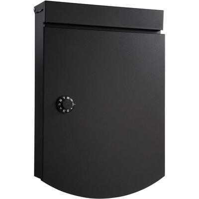Kabapost Quadrante Nero Cassetta delle Lettere, Montaggio a Parete, Grande, Esterno, Tipo,