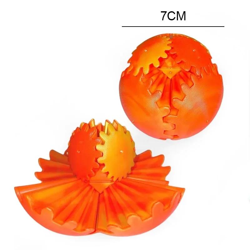 3D Printed Gear Ball Fidget Toys Spin Ball Or Cube Stress Relief Desk Toy Anxiety Relax Activity For Adults Kids Gifts