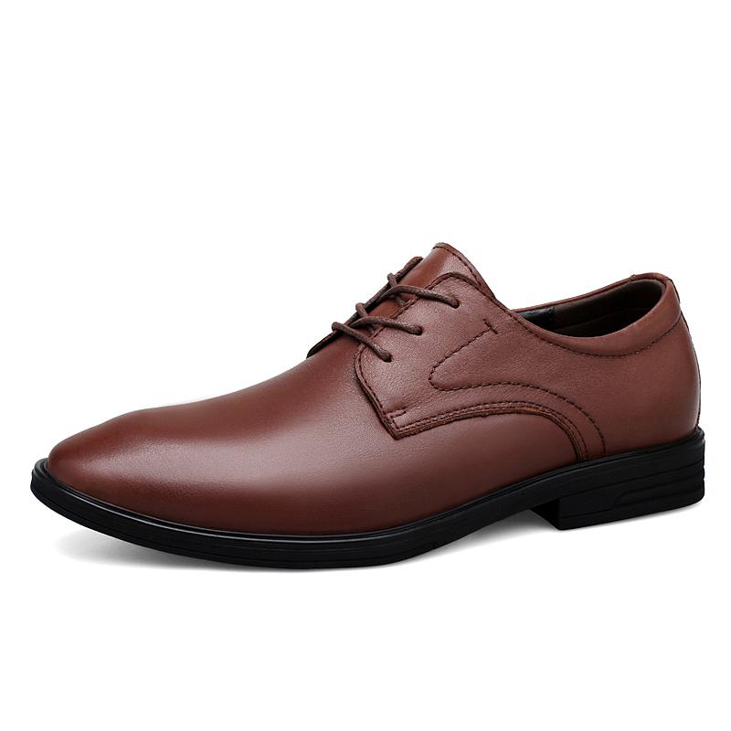 Móda Všechno-se-hodící Pánské Boty Formální Boty z Pravé Kůže pro Muže Šněrovací Oxfordky pro Muže Svatba Večírek Kancelář Business Casual Bota Muži
