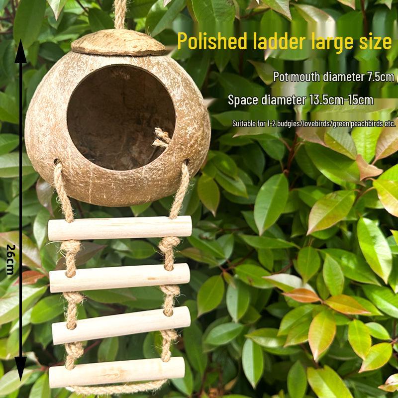 Hand-Woven Straw Nest for Small Birds: Parrot, Budgie, Conure, Finch