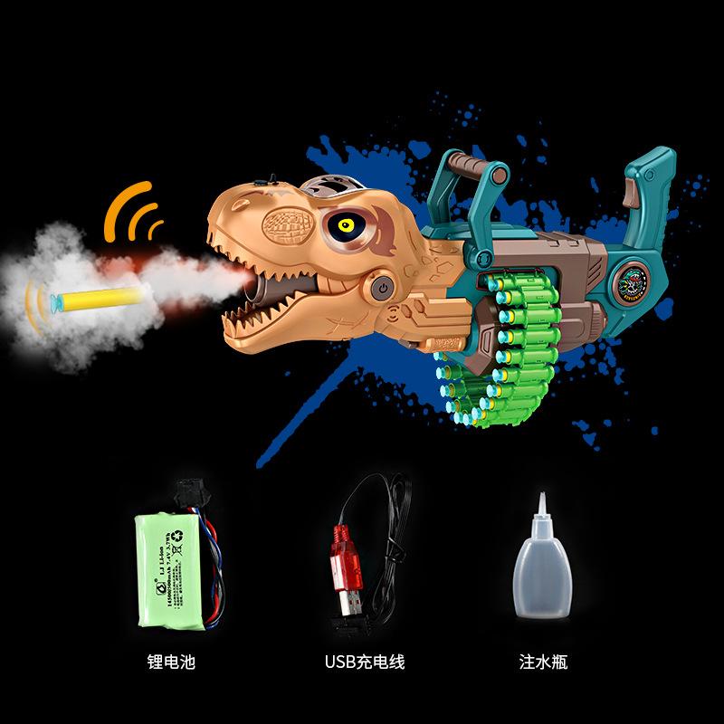 

Динозавр Спрей Мягкий Пулевой Пистолет Может Стрелять Детский Моделирующий Пластиковый Пулевой Пистолет Звук И Свет Взрывающийся Мальчик Игрушечный Пистолет синий