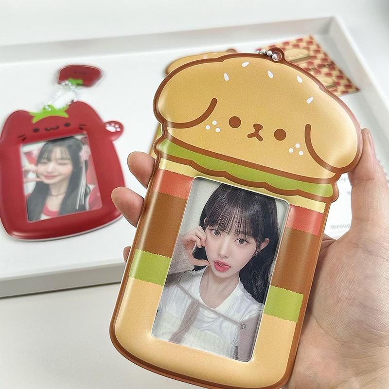 Kpop Photocard Holder Binder Photo Card Holder 3Inch Idol Binder Photocard Display Keychain Protective Cover Photo Albums