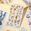 Cute PET Die Cut Stickers Book - 20/40 Sheets Cartoon Pet Theme Handmade Scrapbooking Material for Phone Stickers