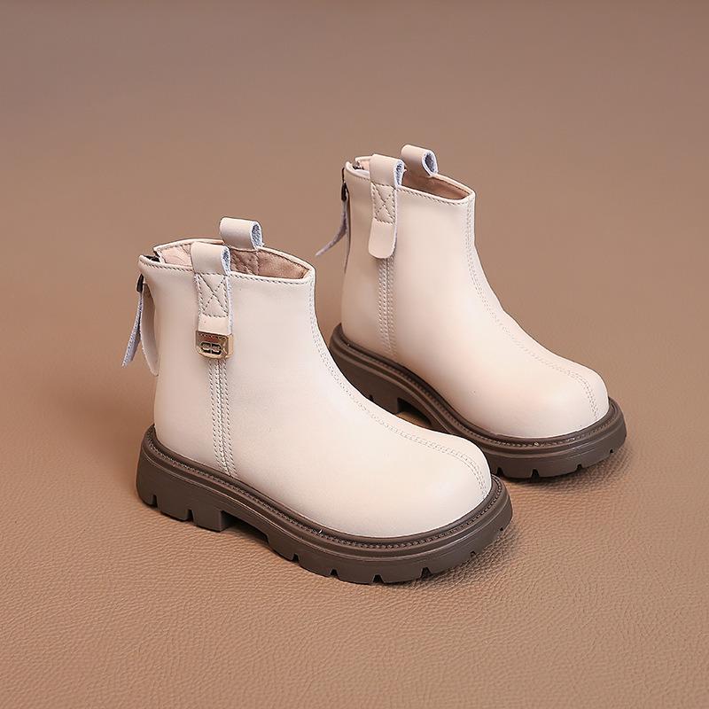 Kids Girls Fashion Soft Leather Ankle Martin Boots Casual Short Boots