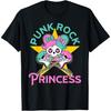 T-shirt Kawaii Punk Rock Principessa Teschio Chitarra Rockstar Carina da Ragazza(2)