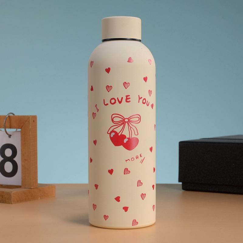 

17oz Tumbler Double Wall Thermal Water Bottle Stainless Steel Thermo Bottle Outdoor Travel Car Sports Mug Hot and Cold Drinkware 500ml Вишня