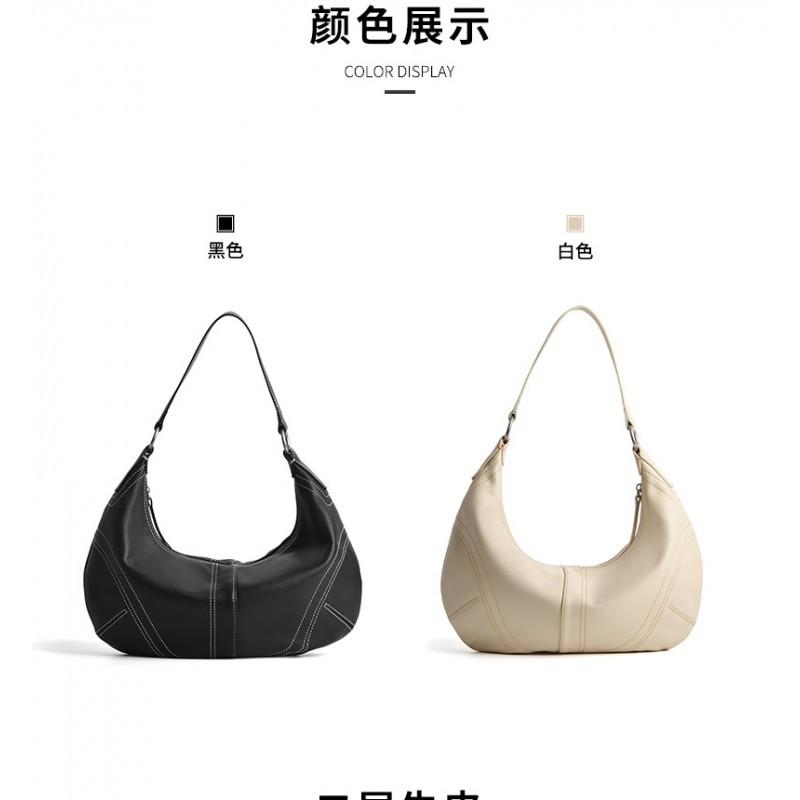 Small Niche Design Large Capacity Crossbody Bag Light Luxury High-end Feel Cowhide Women's Versatile Commuting Single Shoulder Armpit