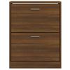 Shoe Cabinet in Brown Oak Effect 63 x 24 x 81 cm Particleboard