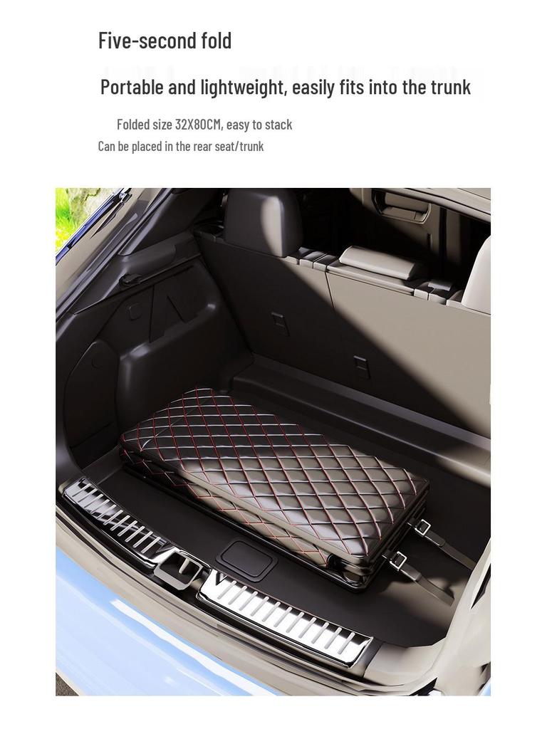 Universal Folding Car Mattress for Rear Seat - No Inflation Needed