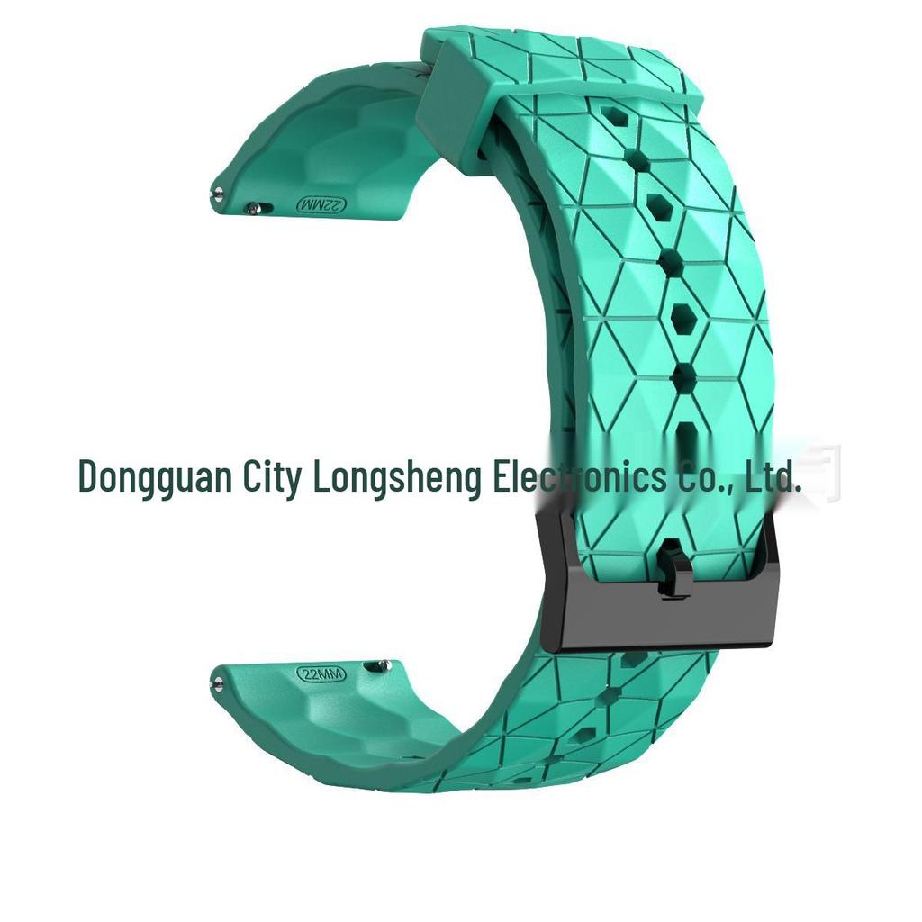Football Pattern Universal Silicone Strap for Samsung Watch5, Huawei Watch GT, Garmin, Polar (20/22mm)