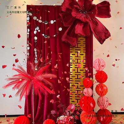 Chinese Fabric Drape Stand: Wedding & Living Room Decor Set