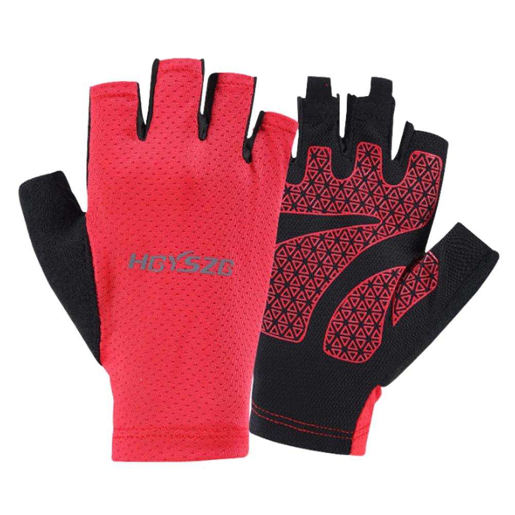 Outdoor Camping Motorcycle Gym Gloves Non-Slip Unisex Half Finger Gloves Shockproof Fingerless Gloves Cycling Equipment Summer