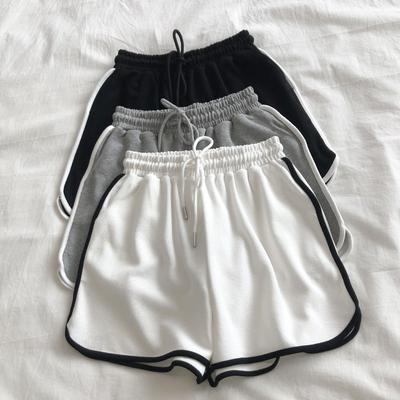 Women Striped Casual Shorts Korean Harajuku Loose Sports Summer Fashion Simple Yoga Thin Mini Shorts
