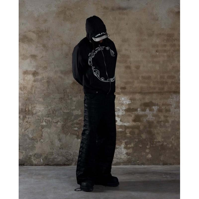 Y2K Harajuku Hooded Zip-Up Windbreaker Jacket