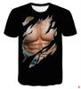 Sexy tričko s tetováním na svaly 3D trička se zvířecím potiskem Pánské letní tričko Hip Hop Homme Streetwear Funny trička