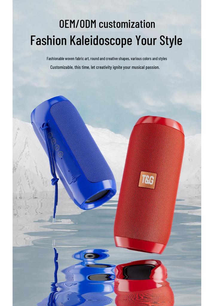 TG117 Portable Bluetooth Subwoofer Speaker: Wireless Mini Outdoor Speaker with TWS and Card Slot.