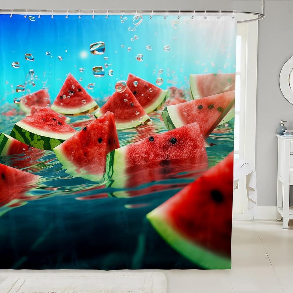 Japanese Style Moon Cherry Blossom Shower Curtain - Romantic Night Sky Scenery Bathroom Decor Women - Exotic Pink Waterproof