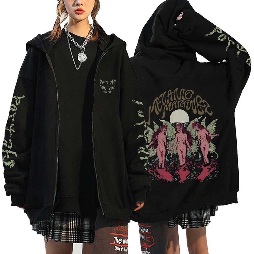 Melanie Martinez Portals Tour Zip Up Hoodies Casual Women Hooded Sweatshirts Popular Trendy Streetwear Zipper Jacket Y2K Coats