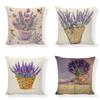 Lavendel "Velsigne dette hjemmet" Putetrekk, 45x45cm Lilla Sofaputetrekk for Stuedekor