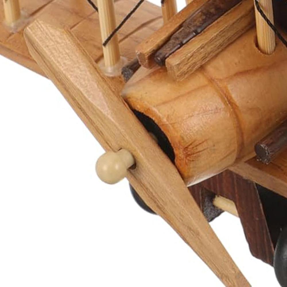 Wood Propeller Plane Decor Small Size Desk Display Model Gift for Aviation Lovers