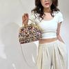 2026 New Vintage Women Original Handmade Chain Shoulder Bags Wedding Top Handle Totes Lady Lock Shell Clip Flower Small Handbags