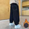 Boys' Fleece Pants Autumn and Winter Children's Thick Corduroy Warm Tracksuit Pants