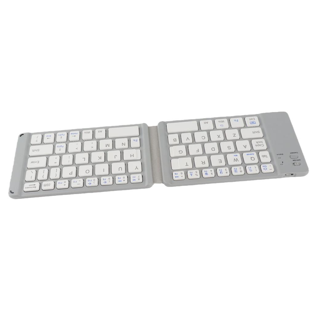 Bluetooth Foldable Keyboard Low Noise Lightweight Stylish Portable Wireless Keyboard for Travel Outdoor White