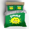 Set Copripiumino con Design a Schizzi Faccina Sorridente Copripiumino Federe  (1*Copripiumino 2*Federe, senza piumino)