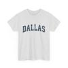Dallas Texas TX Vintage Varsity Sports Navy Text T-Shirt Dallas TX Retro Tees