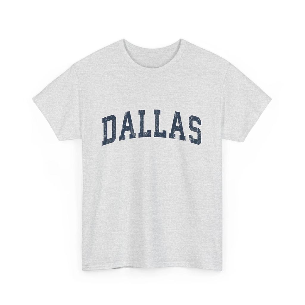 Dallas Texas TX Vintage Varsity Sport Marineblau Text T-Shirt Dallas TX Retro T-Shirts