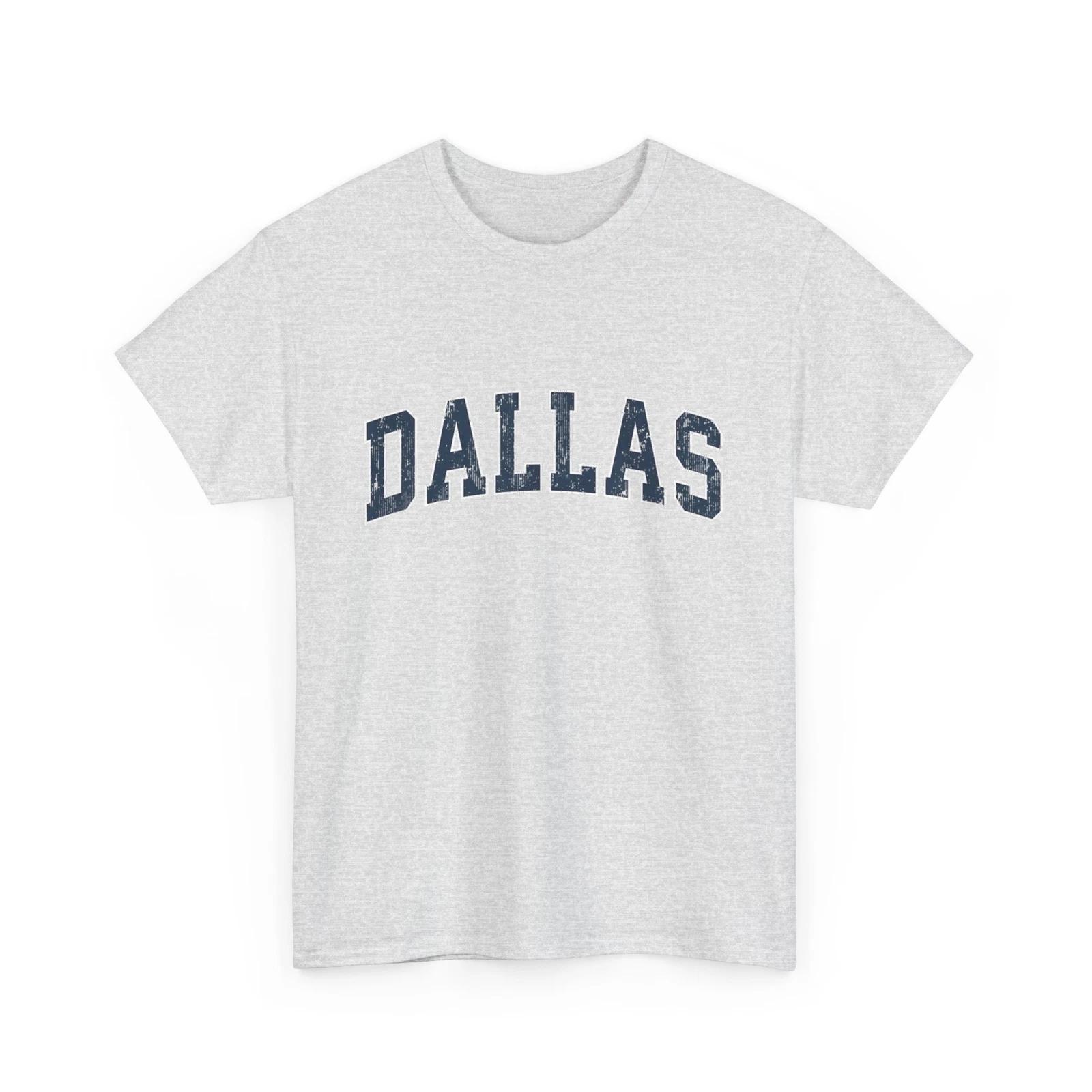 

Dallas Texas TX Vintage Varsity Sports Navy Text T-Shirt Dallas TX Retro Tees S