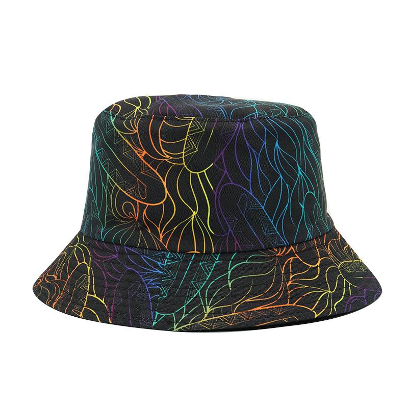 Bucket Hat Women Men Spring Summer Hats For Women Printed Fisherman Cap Double Sided Outdoor Sunscreen Sun Hat Foldable Bob New