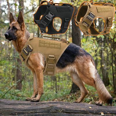 Arnés táctico militar para perros K9, conjunto de pecho y correa, arneses de entrenamiento para perros grandes, medianos, beagles, labradores, pastores alemanes