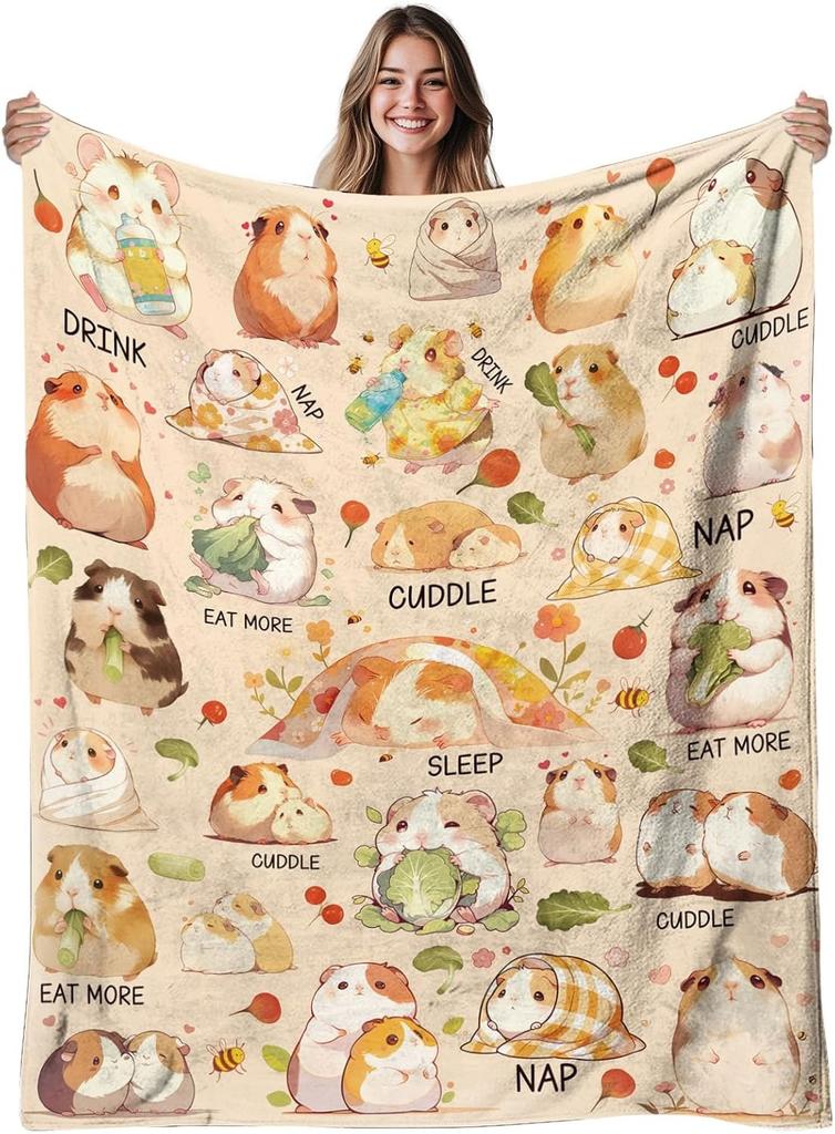 1PC Handdraw Cute Cats Pattern Throw Thin Blanket Gifts for Couch Bed Car Home Camping For Cute Animals Lovers All Season Use
