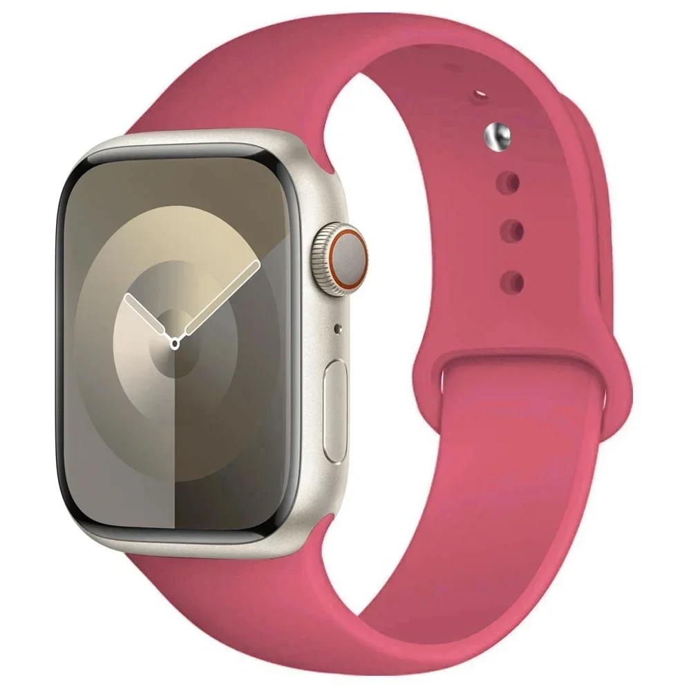 Silicone Sport Band For Apple Watch Strap49mm 44mm 45mm 40mm 41mm 42mm 38mm Bracelet Iwatch Series9 8 7 6 5 4 3SE Ultra 2 Correa