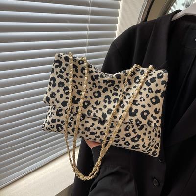 This Year's Popular Niche Leopard Print Handbag for Women In 2025, New Western-style Versatile Single Shoulder Underarm Bag, Han