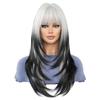 Women's Simulation Wig 63cm Hair Long Straight Wig Full Headgear Rose Hair Net Headdress Beauty Decoration Wig