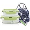 Dermas Heat-Resistant Glass Lunch Box Set