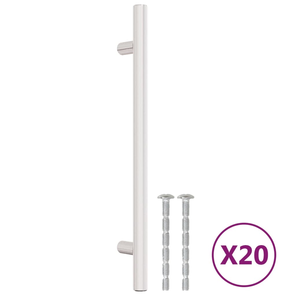 Furniture Handles 20 Pcs Silver 160 Mm Stainless Steel