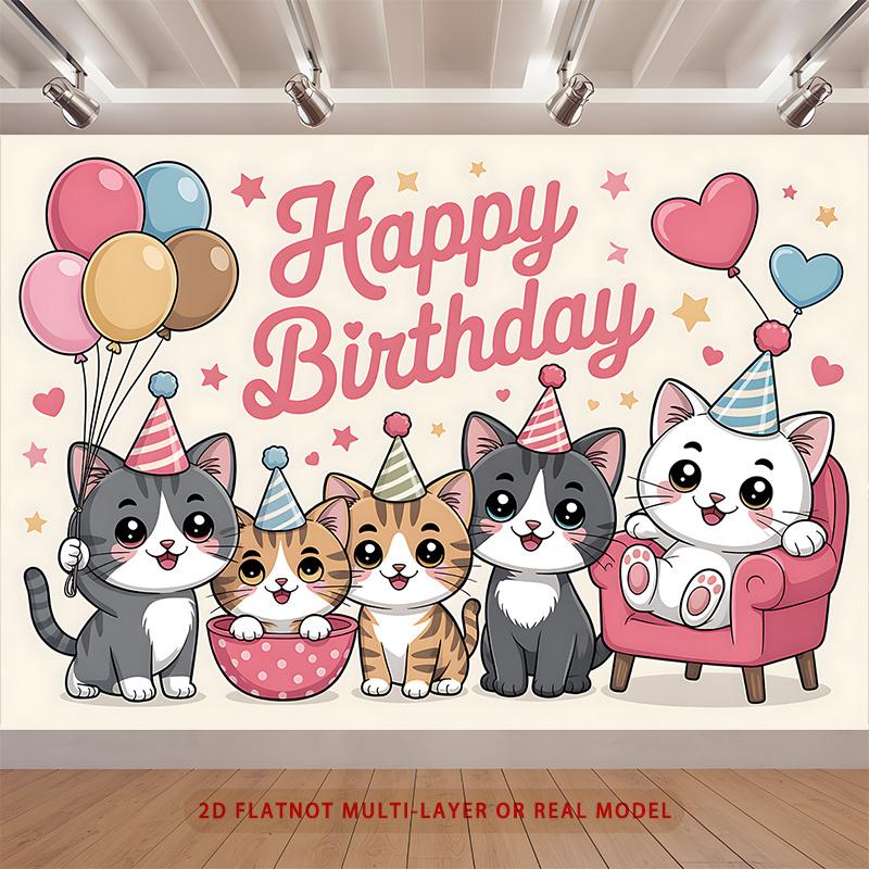 Party Backdrop Happy Birthday Birthday Confetti Photo Booth Background Wall Decor