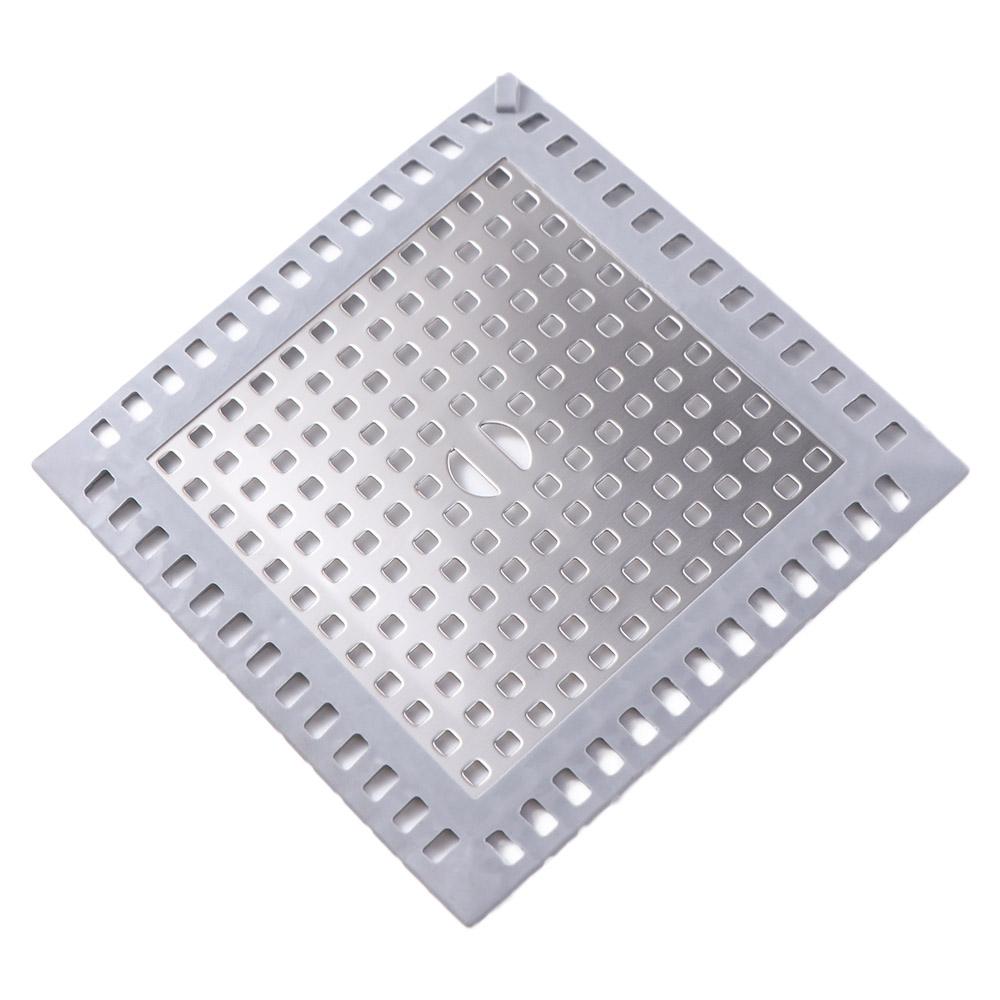 Stainless Steel Shower Drain Strainers Square Anti-blocking Strainer Bathtub Drain Cover  Kitchen
