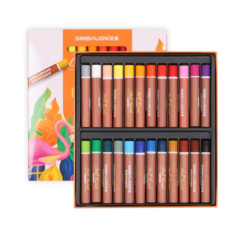 Lion Heavy Color Oil Pastels Crayons - 24 or 36 Colors for Student and Children's Art.