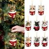 Whimsical Cat Christmas Socks Tree Hangings Brighten Up Your Decor Holiday