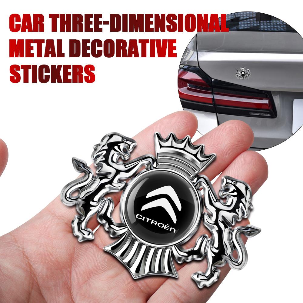 1PCS 3D Metal Auto Styling Logo Car Sticker Badge Emblem Tail Decal For Citroen C3 Aircross C5 Aircross C4 Berlingo C-ELYSEE C6