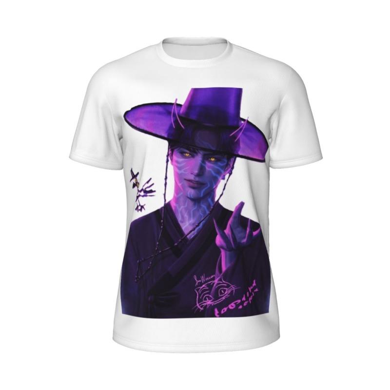Women's KPop Demon Hunters Graphic T-Shirt Trendy Streetwear Top with Cute Cartoon Character Prints for Fashion Enthusiasts Y2K
