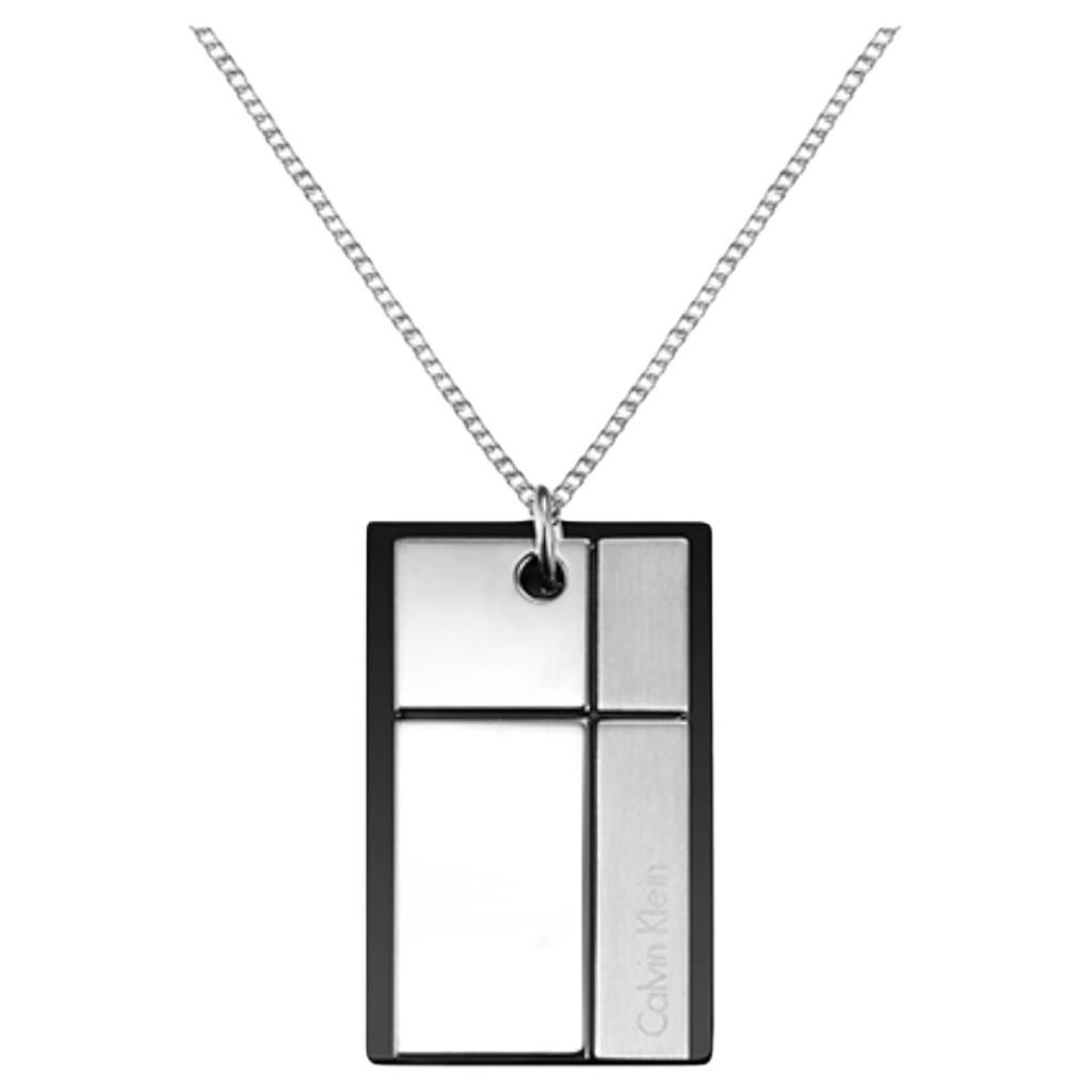 Calvin Klein Deconstructed Series Modern Two-Tone Pendant Necklace Unisex Necklace KJ3PMP290100