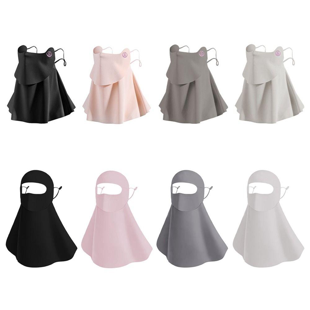 Ice Silk Mask Sun Protective Scarf UV Protection Integrated Facial Cover  for Women