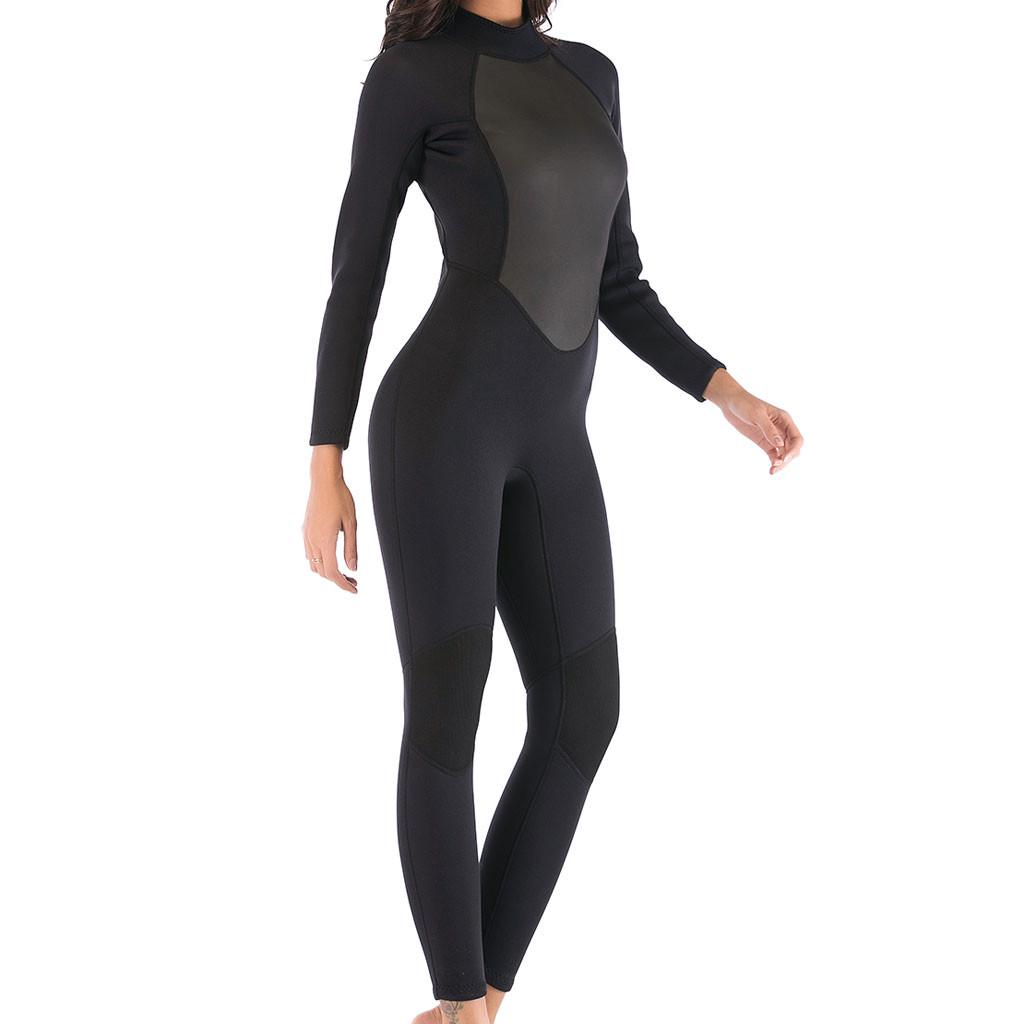 Kvinner 3 mm tykk solkrem Svømming Surfing Snorkling Dykking Kjeledress Badedrakt