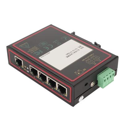 Industrial Ethernet Switch 5 Ports 100Mbps DIN Guide Rail IP40 Protection Unmanaged Network Switch